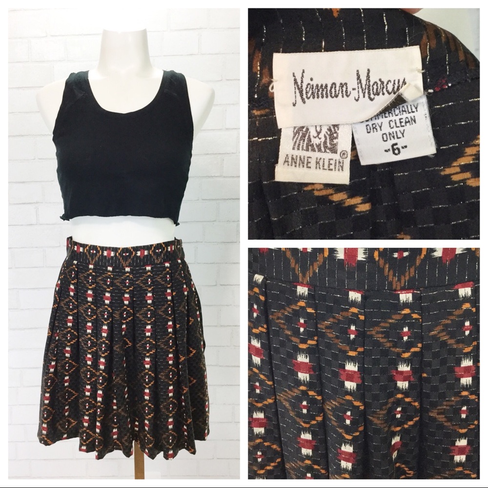 Vtg Anne Klein x Neiman Marcus High Waist Skirt